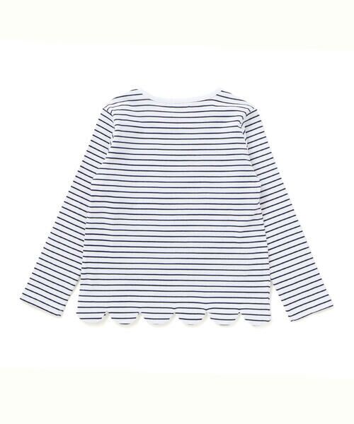 BeBe / べべ Tシャツ | 【抗菌防臭・UVカット】裾スカラップくま刺しゅう天竺長袖Tシャツ(90~130cm) | 詳細18