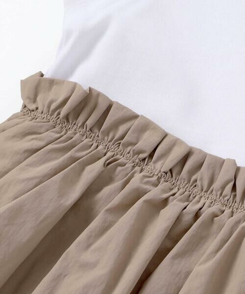 BeBe / べべ ミニ丈・ひざ丈ワンピース | タフタ×天竺ギャザー切り替え半袖ワンピース(80~150cm) | 詳細15