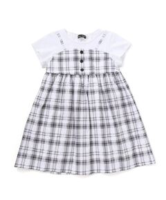 BeBe / べべ ミニ丈・ひざ丈ワンピース | マドラスチェックキャミドッキングワンピース(80~150cm)