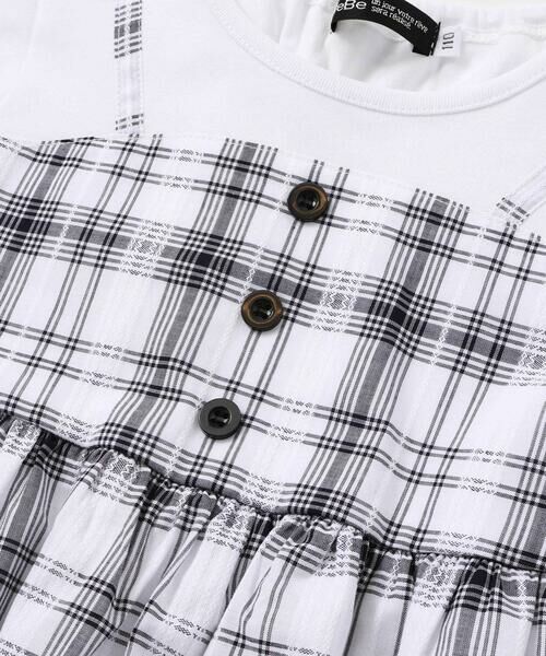 BeBe / べべ ミニ丈・ひざ丈ワンピース | マドラスチェックキャミドッキングワンピース(80~150cm) | 詳細5