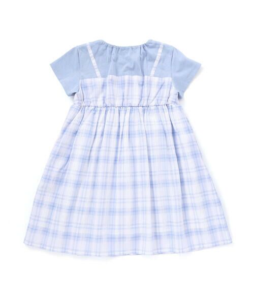 BeBe / べべ ミニ丈・ひざ丈ワンピース | マドラスチェックキャミドッキングワンピース(80~150cm) | 詳細15