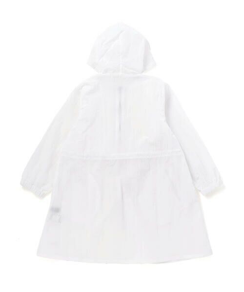 BeBe / べべ ナイロンジャケット | ボーダーギャザーワンピース+シアータフタロングパーカーセット(100~150cm) | 詳細8