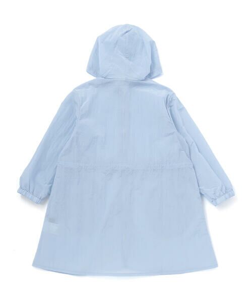 BeBe / べべ ナイロンジャケット | ボーダーギャザーワンピース+シアータフタロングパーカーセット(100~150cm) | 詳細11