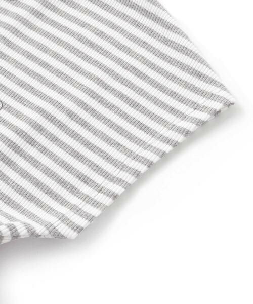 BeBe / べべ ナイロンジャケット | ボーダーギャザーワンピース+シアータフタロングパーカーセット(100~150cm) | 詳細14