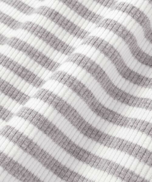 BeBe / べべ ナイロンジャケット | ボーダーギャザーワンピース+シアータフタロングパーカーセット(100~150cm) | 詳細17