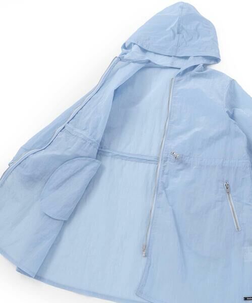 BeBe / べべ ナイロンジャケット | ボーダーギャザーワンピース+シアータフタロングパーカーセット(100~150cm) | 詳細20