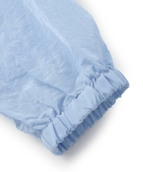 BeBe / べべ ナイロンジャケット | ボーダーギャザーワンピース+シアータフタロングパーカーセット(100~150cm) | 詳細21