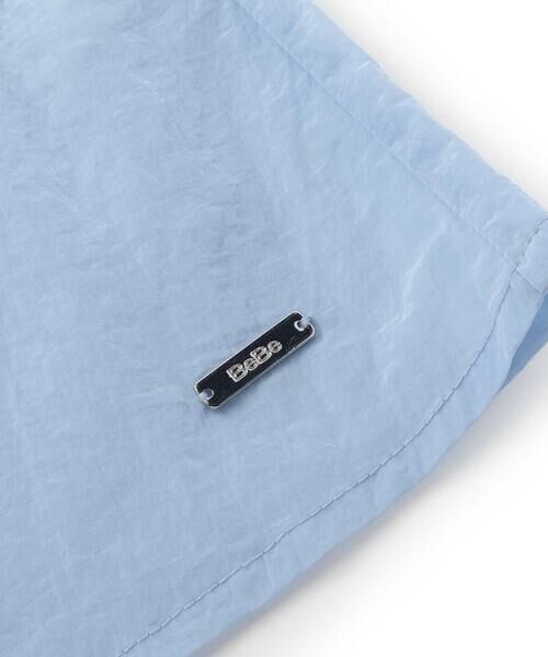 BeBe / べべ ナイロンジャケット | ボーダーギャザーワンピース+シアータフタロングパーカーセット(100~150cm) | 詳細23
