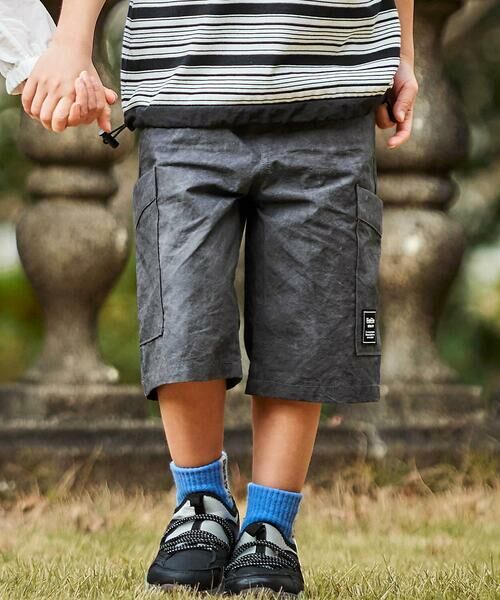 BeBe / べべ ショート・ハーフ・半端丈パンツ | タフタサイドポケットハーフパンツ(95~160cm)（グレー）