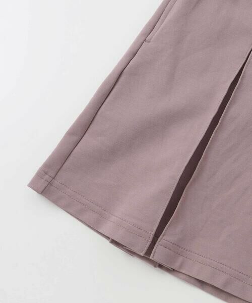 BeBe / べべ ショート・ハーフ・半端丈パンツ | ウエストロゴポンチボックスプリーツキュロットパンツ(90~160cm) | 詳細11