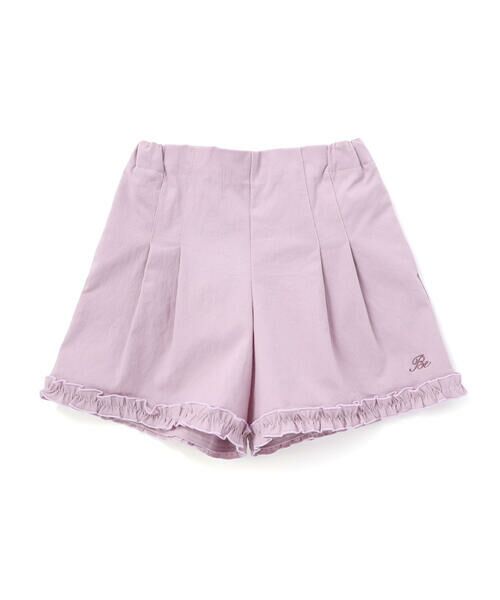 BeBe / べべ ショート・ハーフ・半端丈パンツ | ストレッチワッシャー裾フリルショートパンツ(90~150cm) | 詳細3