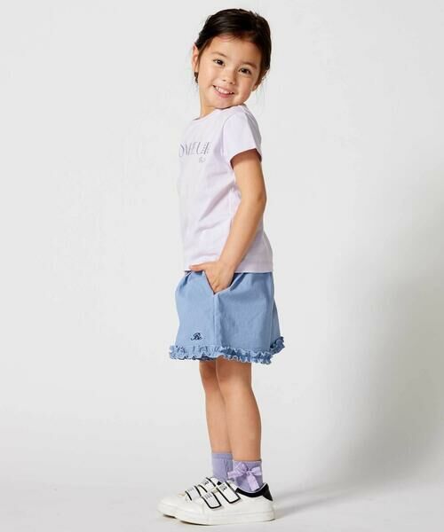 BeBe / べべ ショート・ハーフ・半端丈パンツ | ストレッチワッシャー裾フリルショートパンツ(90~150cm) | 詳細6