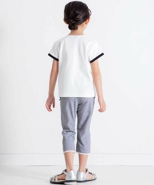 BeBe / べべ チノ・ワークパンツ | 裾レースサッカーストレッチカプリパンツ(90~150cm) | 詳細5