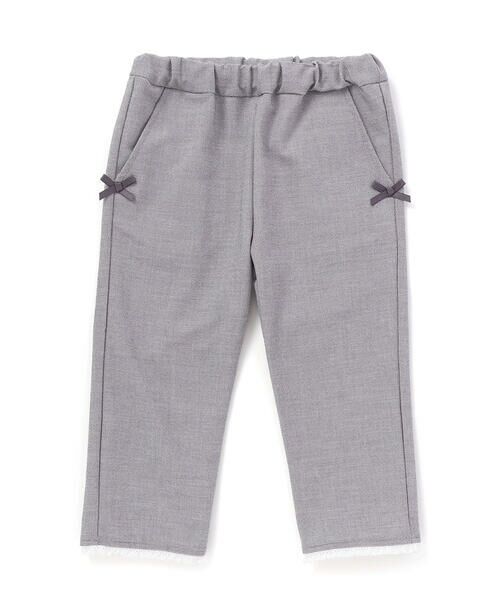 BeBe / べべ チノ・ワークパンツ | 裾レースサッカーストレッチカプリパンツ(90~150cm) | 詳細4