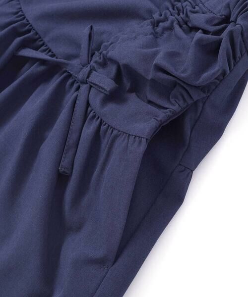BeBe / べべ ショート・ハーフ・半端丈パンツ | ドロストギャザーシャンブレーキュロットパンツ(90~150cm) | 詳細7
