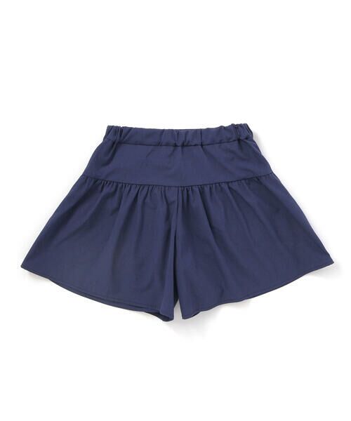 BeBe / べべ ショート・ハーフ・半端丈パンツ | ドロストギャザーシャンブレーキュロットパンツ(90~150cm) | 詳細4