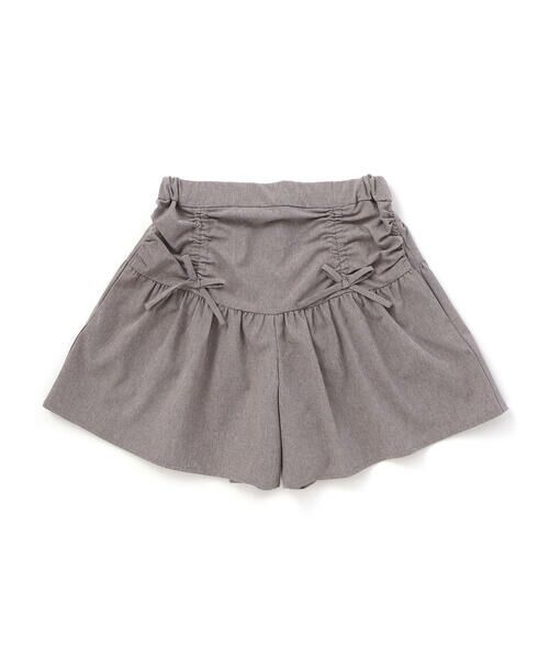 BeBe / べべ ショート・ハーフ・半端丈パンツ | ドロストギャザーシャンブレーキュロットパンツ(90~150cm) | 詳細14