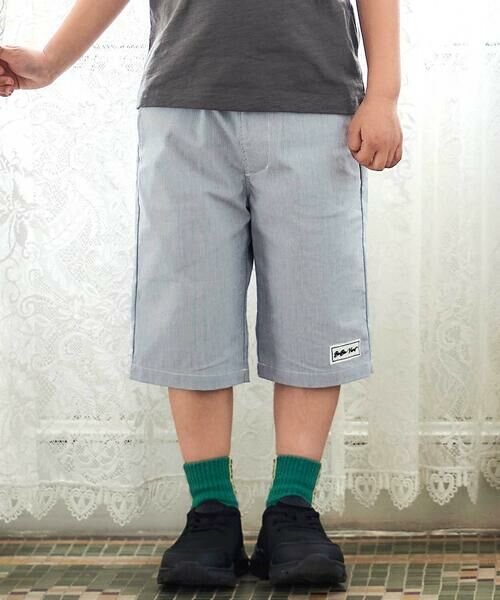 BeBe / べべ ショート・ハーフ・半端丈パンツ | コードレーンネーム付ハーフパンツ(90~150cm)（ネイビー系）