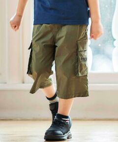 BeBe / べべ ショート・ハーフ・半端丈パンツ | 【速乾】ストレッチロゴ刺しゅう6分丈カーゴパンツ(80~150cm)
