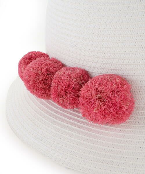 BeBe / べべ ハット | 【アジャスター付】【お揃い】ラフィアポンポンペーパーブレードハット(48~56cm) | 詳細5
