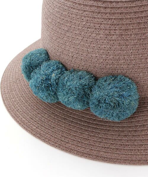 BeBe / べべ ハット | 【アジャスター付】【お揃い】ラフィアポンポンペーパーブレードハット(48~56cm) | 詳細11