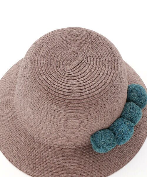 BeBe / べべ ハット | 【アジャスター付】【お揃い】ラフィアポンポンペーパーブレードハット(48~56cm) | 詳細12