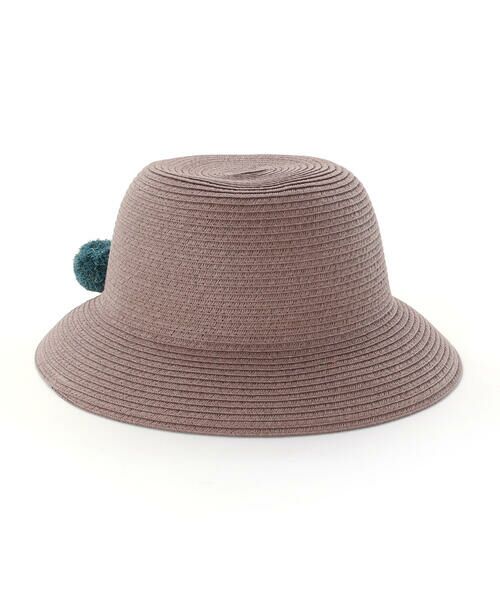 BeBe / べべ ハット | 【アジャスター付】【お揃い】ラフィアポンポンペーパーブレードハット(48~56cm) | 詳細9