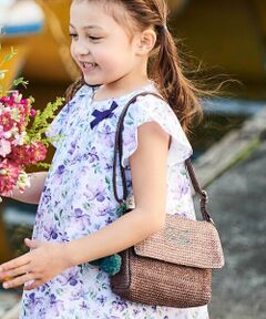 BeBe / べべ ショルダーバッグ | 【お揃い】ラフィアポンポンブレード編みポシェット