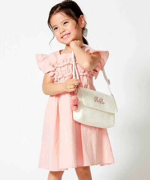 BeBe / べべ ショルダーバッグ | 【お揃い】ラフィアポンポンブレード編みポシェット | 詳細2