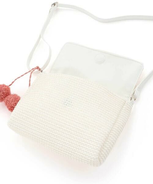 BeBe / べべ ショルダーバッグ | 【お揃い】ラフィアポンポンブレード編みポシェット | 詳細5