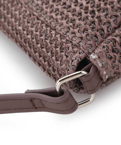 BeBe / べべ ショルダーバッグ | 【お揃い】ラフィアポンポンブレード編みポシェット | 詳細12