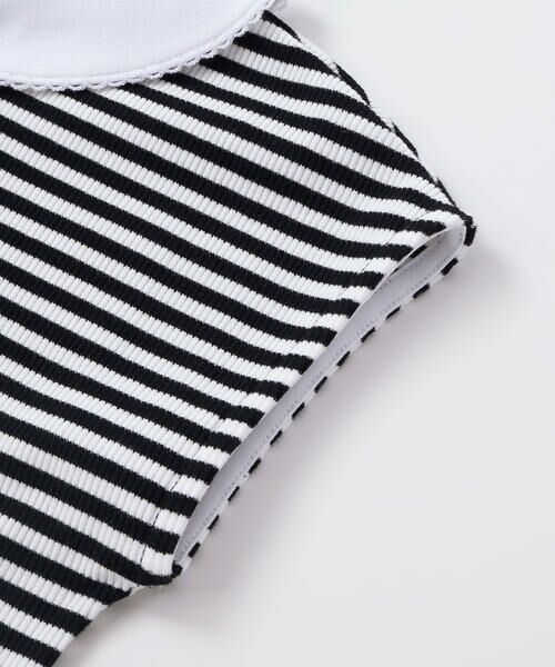 BeBe / べべ Tシャツ | セーラーカラーリブボーダーTシャツ(90~160cm) | 詳細7