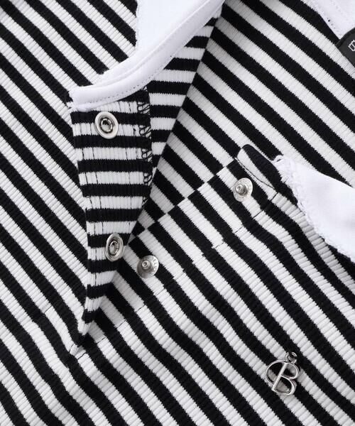 BeBe / べべ Tシャツ | セーラーカラーリブボーダーTシャツ(90~160cm) | 詳細8