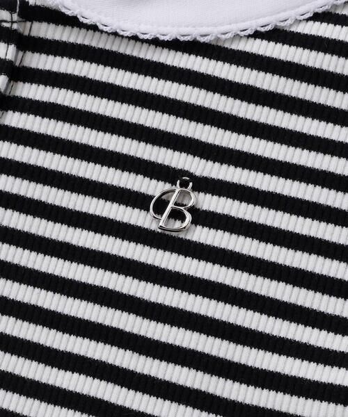 BeBe / べべ Tシャツ | セーラーカラーリブボーダーTシャツ(90~160cm) | 詳細6