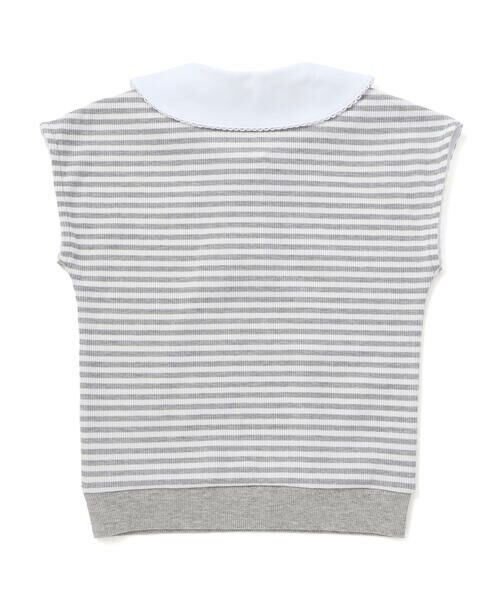 BeBe / べべ Tシャツ | セーラーカラーリブボーダーTシャツ(90~160cm) | 詳細14