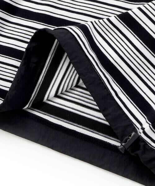 BeBe / べべ Tシャツ | ランダムボーダーエンボスロゴ半袖ドロストTシャツ(90~160cm) | 詳細14