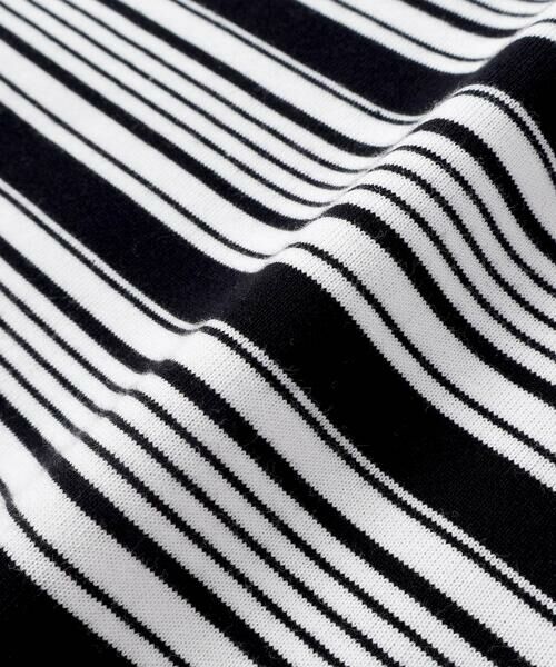 BeBe / べべ Tシャツ | ランダムボーダーエンボスロゴ半袖ドロストTシャツ(90~160cm) | 詳細15