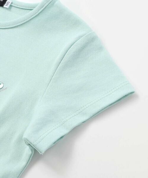 BeBe / べべ Tシャツ | ロゴ刺しゅうペプラムフリル天竺半袖Tシャツ(100~150cm) | 詳細10