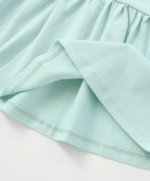 BeBe / べべ Tシャツ | ロゴ刺しゅうペプラムフリル天竺半袖Tシャツ(100~150cm) | 詳細11