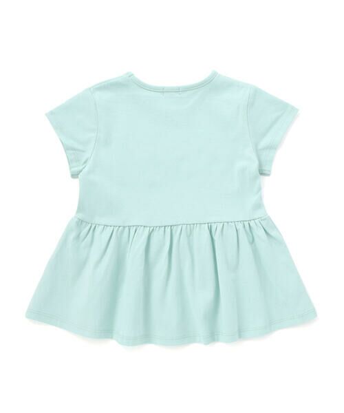 BeBe / べべ Tシャツ | ロゴ刺しゅうペプラムフリル天竺半袖Tシャツ(100~150cm) | 詳細7