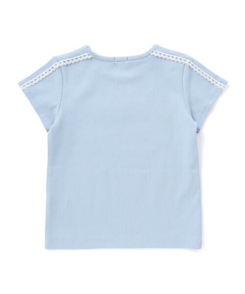 BeBe / べべ Tシャツ | ショルダーラインロゴ刺しゅうテレコ半袖Tシャツ(90~160cm) | 詳細6