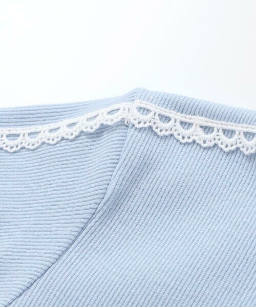 BeBe / べべ Tシャツ | ショルダーラインロゴ刺しゅうテレコ半袖Tシャツ(90~160cm) | 詳細10