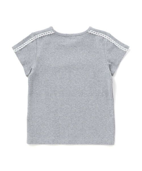 BeBe / べべ Tシャツ | ショルダーラインロゴ刺しゅうテレコ半袖Tシャツ(90~160cm) | 詳細17