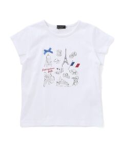 BeBe / べべ Tシャツ | PARISおでかけプリント天竺半袖Tシャツ(90~150cm)