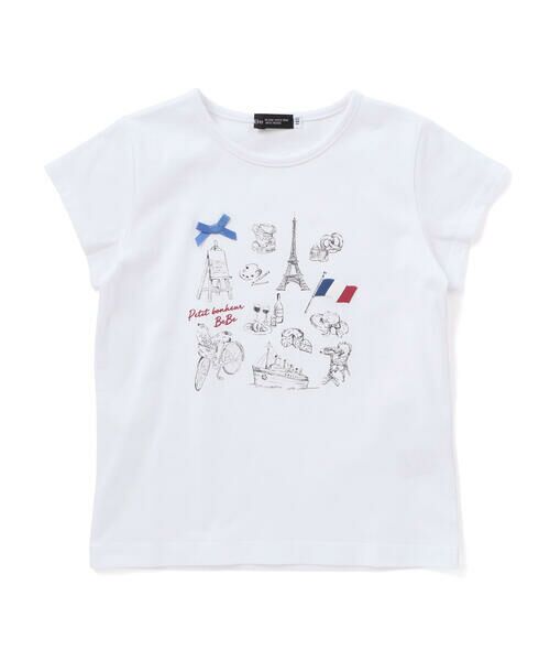 BeBe / べべ Tシャツ | PARISおでかけプリント天竺半袖Tシャツ(90~150cm) | 詳細1