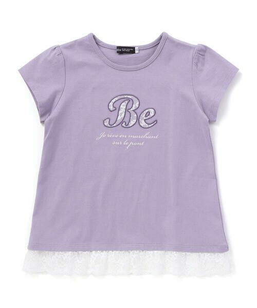 BeBe / べべ Tシャツ | 裾レースBeロゴパッチ刺しゅう天竺半袖Tシャツ(80~150cm) | 詳細11