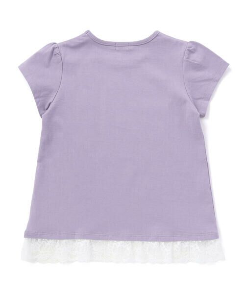 BeBe / べべ Tシャツ | 裾レースBeロゴパッチ刺しゅう天竺半袖Tシャツ(80~150cm) | 詳細12