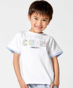 BeBe / べべ Tシャツ | マルチカラーロゴプリント天竺半袖Tシャツ(90~150cm)