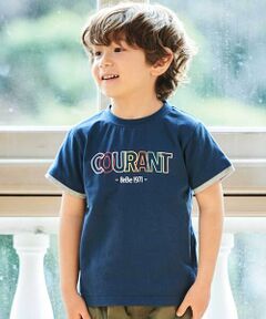 BeBe / べべ Tシャツ | マルチカラーロゴプリント天竺半袖Tシャツ(90~150cm)