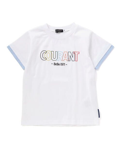 BeBe / べべ Tシャツ | マルチカラーロゴプリント天竺半袖Tシャツ(90~150cm) | 詳細4